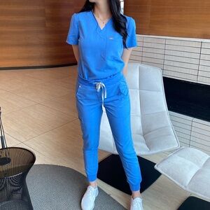 Women's Blue Scrub Set